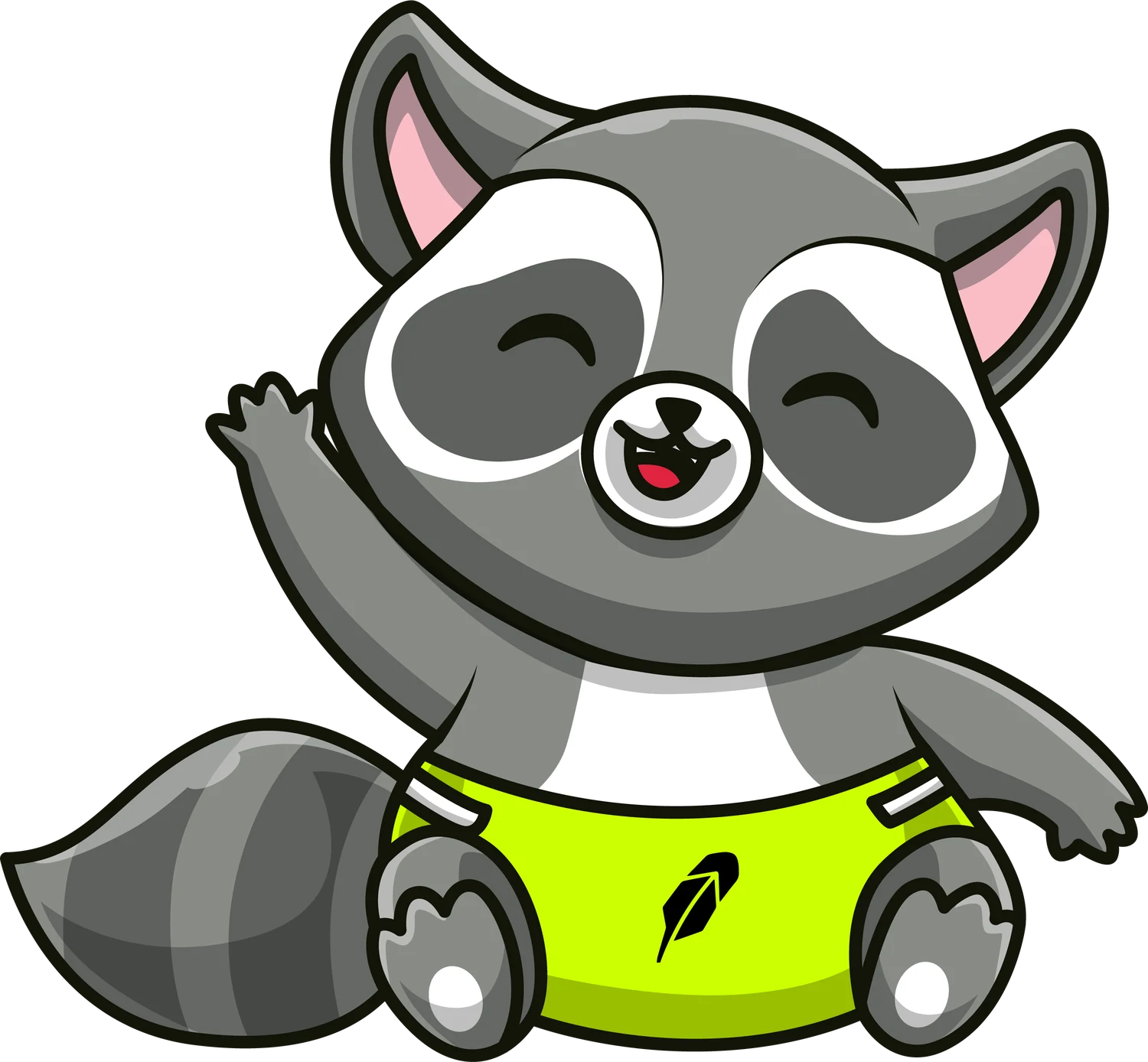 COON the raccoon, waving